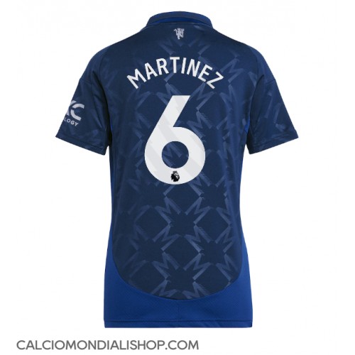 Maglie da calcio Manchester United Lisandro Martinez #6 Seconda Maglia Femminile 2024-25 Manica Corta